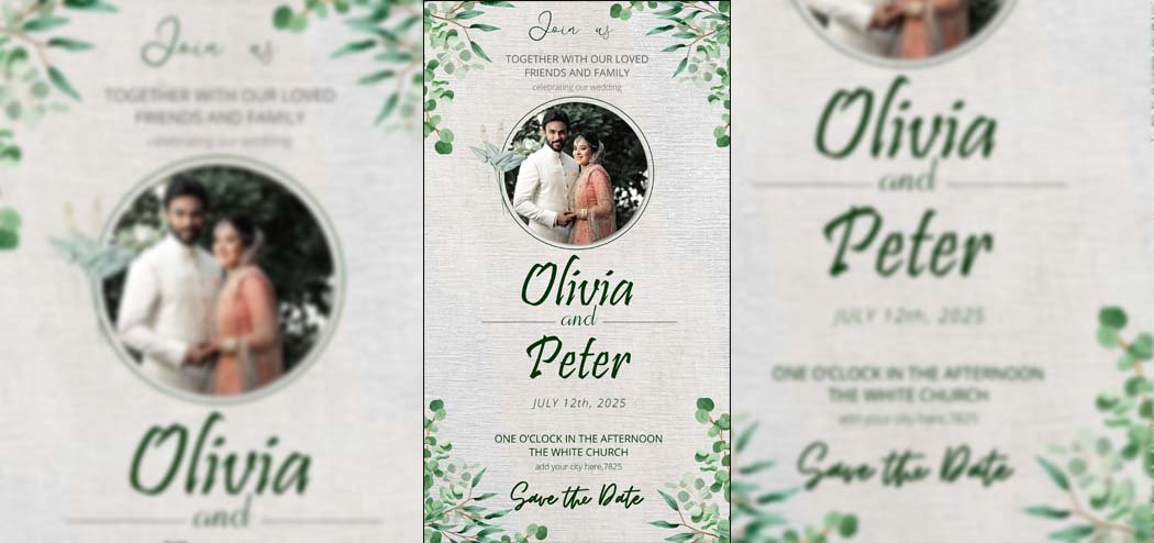 Wedding Invitation Card PSD-9